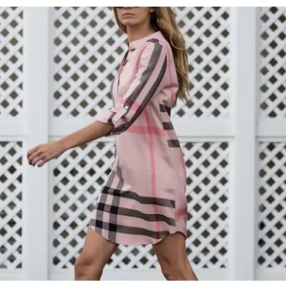 Amaryllis Dresses & Skirts - Amaryllis Women's Plaid Dress. Pink 2X (18W-20W)